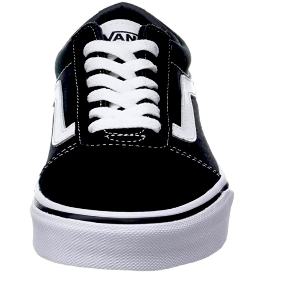 Vans Men's Ward Suede/Canvas Sneaker Black White Sneakers